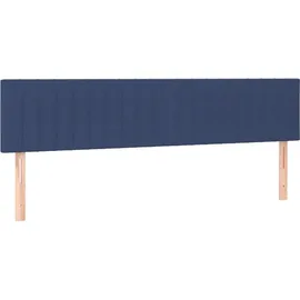 vidaXL Boxspringbett mit Matratze Blau 180x200 cm Stoff