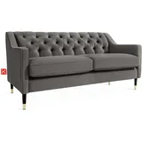 konsimo® 2-Sitzer-Sofa, Grau, Holzwerkstoff, 170x78x80 cm, Wohnzimmer, Sofas & Couches, Sofas, 2-Sitzer Sofas