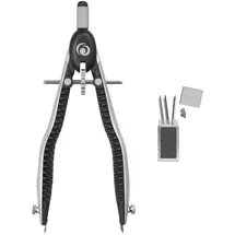 Herlitz Zirkel my.pen 11122322 2-teilig Schnellverstellzirkel Schwarz/Grau