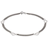 ZEEme Silber Fußkette 925/- Sterling Silber 25Cm Glänzend