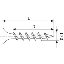 SPAX GIX-B Trompetenkopf 3,9 x 25 mm PH 2 Grobgewinde PHOSPHATIERT