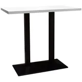 58 aufm Kessel Bistrotisch Efthimia 120 x 70 x 75 cm Schwarz matt/Weiß matt