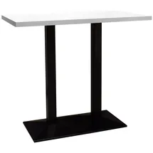 58 aufm Kessel Bistrotisch Efthimia 120 x 70 x 75 cm Schwarz matt/Weiß matt