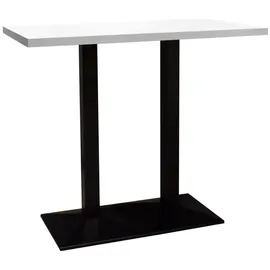 58 aufm Kessel Bistrotisch Efthimia 120 x 70 x 75 cm Schwarz matt/Weiß matt