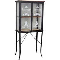 Glasvitrine Loft Studio Vitrinenschrank Retro Wohnzimmerschrank Sammelvitrine