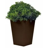 Blumenkübel Rattan Optik Eckig Blumentopf Pflanzgefäß braun Keter GRÖßE:S