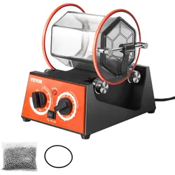 VEVOR Polierer Poliertrommel Schmuck-Poliermaschine 3 kg Oberflächenpolierer 60 W Schmuck Polieren Dreh-Tumbler Einstellbare Zeit & Drehzahl