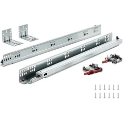 VEVOR 10 Paar 533,4-mm-Schubladenschienen für die seitliche Montage an der Unterseite, vollständig kugelgelagerte Verlängerungsschiene aus Stahl, Schrankschienen mit Verriegelungsmechanismus 100 Pfund
