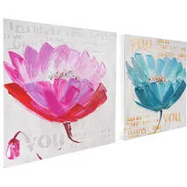 MCW Ölgemälde Orchidee Handgemalt