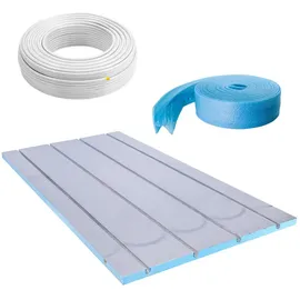 Belvit XPS 500 Fußbodenheizungsset Trockenbau Warmwasser Heizsystem 30 m2 Grau