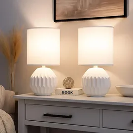 GLOBO Tischlampe Weiß 2 St.