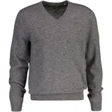 GANT Herren Extrafine Lambswool V-Neck, Pullover, Dark Grey Melange, L