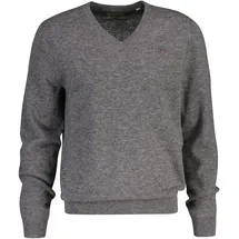 GANT Herren Extrafine Lambswool V-Neck, Pullover, Dark Grey Melange, L