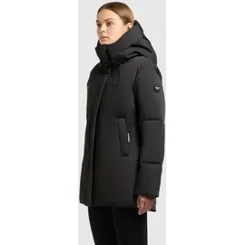 khujo Kurzmantel "Allap", Damen, Gr. L (40), schwarz, Obermaterial: 55% Baumwolle, 45% Polyester. Innenfutter: 100% Nylon.