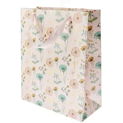 Geschenktüte Blumen, Rosa, L, , 26 x 32 x 12 cm, 230 g/m2