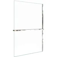 AICA Walk In 90x200cm Duschwand 8mm NANO ESG-Glas Duschabtrennung mit Duschregal Handtuchhalter Duschtrennwand