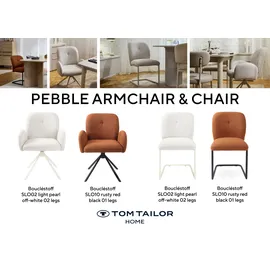 Tom Tailor Armlehnstuhl PEBBLE ARMCHAIR Stoff beige 2er Set