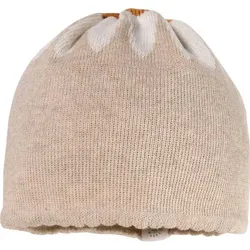 Strickmütze MAXIMO, Baby, Gr. 47, beige, Baumwolle, gemustert, casual, Mützen, für Babys mit zauberhaftem Margariten-Design.