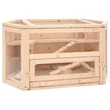 vidaXL Hamsterkäfig 80x40x43 cm Massivholz Tanne