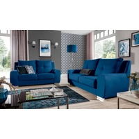 99rooms Polstergarnitur Bastia, (Set (2-tlg), Couchgarnitur), stellbar blau