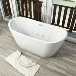 AcquaVapore freistehende Badewanne Wanne F23 180cm Whirlpool Luft & Wasser mit Armatur AF02