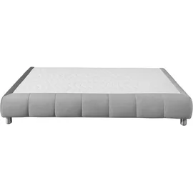 Home Affaire Boxspringbett HOME AFFAIRE "Salo", grau (hellgrau), B:96cm L:206cm, Komplettbetten, Boxspringbett, Ohne Kopfteil, inkl. Topper, auch in Überlänge 220 cm