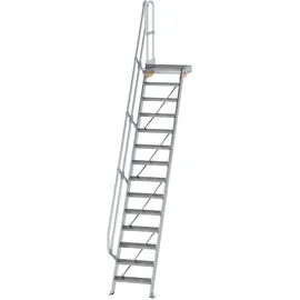 Günzburger MUNK Aluminium-Treppe Plattform 60° 14 Stufen