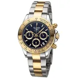 Elysee Quarzuhr SPORT CHRONO. Herrenuhr 100% Edelstahl 40, Keramik Lünette
