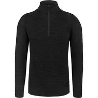 Normani Outdoor Sports Normani, Herren Merino Langarm mit 1/4 Zipper Canberra (62), Schwarz, 62