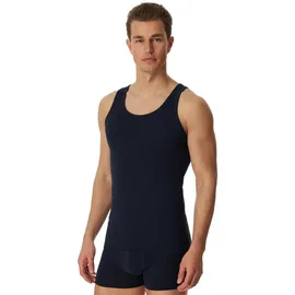 SCHIESSER Unterhemd 4er Pack - ärmellos, Cotton Essentials, Feinripp, Blau M
