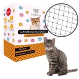 FinoPet Schutznetz FinoPet Katzennetz für Balkon drahtverstärkt ink. Befestigungsmaterial, BxL: 8x3 m, drahtverstärkt, inklusive Befestigungsmaterial, ohne bohren, schwarz 8 m x 3 m
