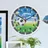 wall-art Fußball Lernuhr 30 cm Quarz blau|grün