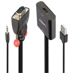 Lindy Videoadapter - HD-15 (VGA), USB (nur Strom)