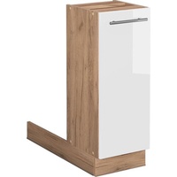 Vicco Regalinselunterschrank Küchenschrank Küchenmöbel Fame-Line Weiß 30 cm modern