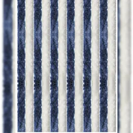 arsvita Flauschvorhang 80x200 cm Unistreifen dunkelblau - weiß,