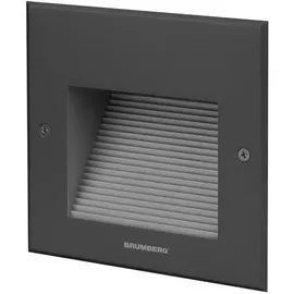 Brumberg LED Wandeinbauleuchte Aluminium quadratisch H/B 16/16cm IP65 2W schwarz