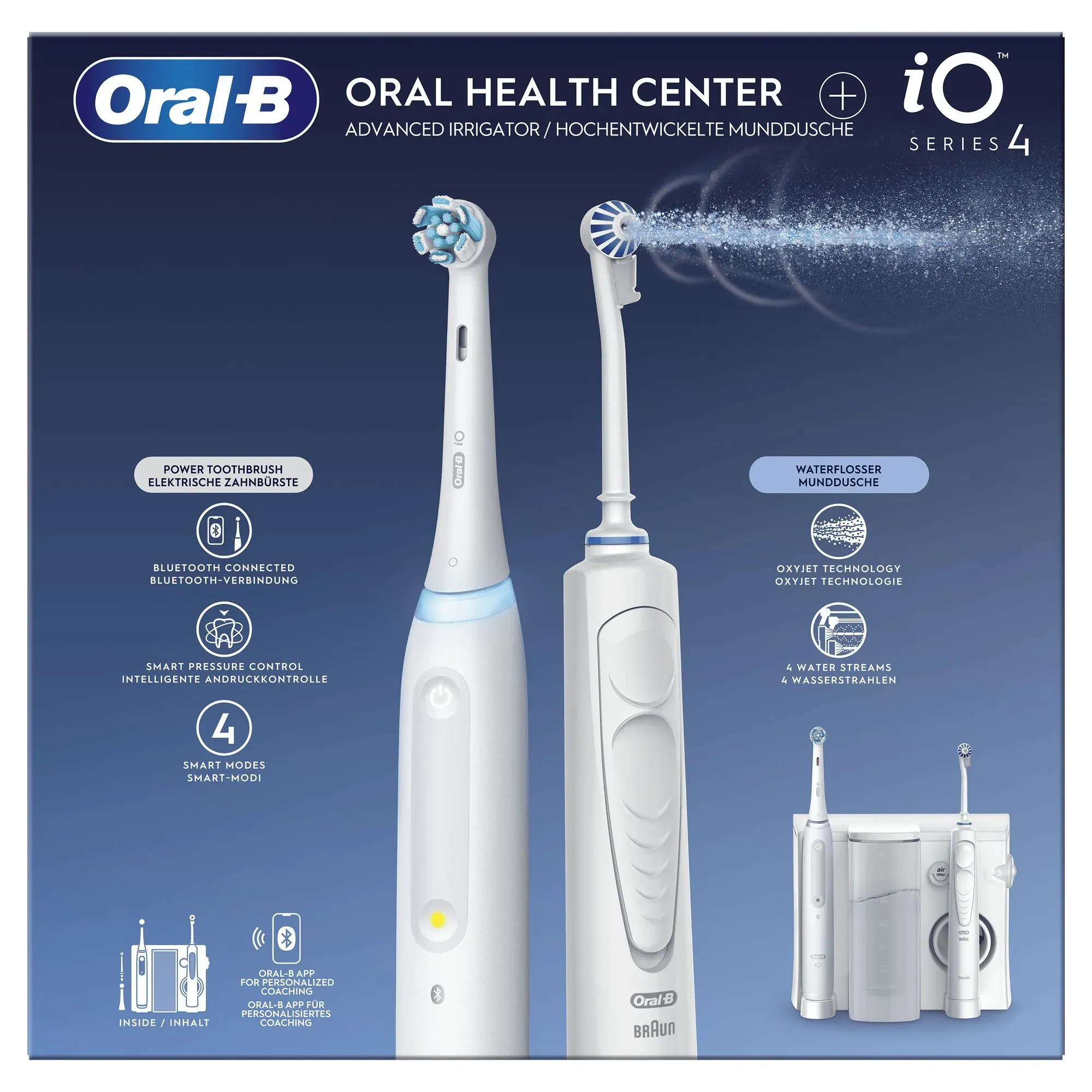 Oral-B Center OxyJet Reinigungssystem - Munddusche + iO4