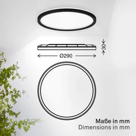 B.K.Licht LED Panel 1 29 cm rund/schwarz
