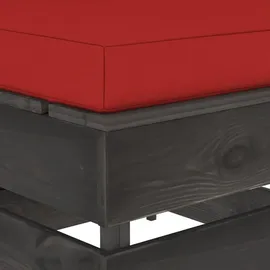 vidaXL Modulares Mittelsofa grau/rot