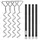 Songmics Bodenanker Spiral-Bodenverankerung schwarz 8 St.