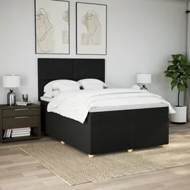vidaXL Boxspringbett 140 x 200 cm Schwarz