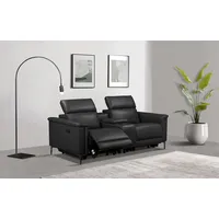 Places of Style 2-Sitzer Lund, 2er-Kinosofa, TV-Sessel, Multimedia-Sofa, USB-A, m. elektrischer o. manueller Relaxfunktion, Getränkehalter u. Staufach schwarz