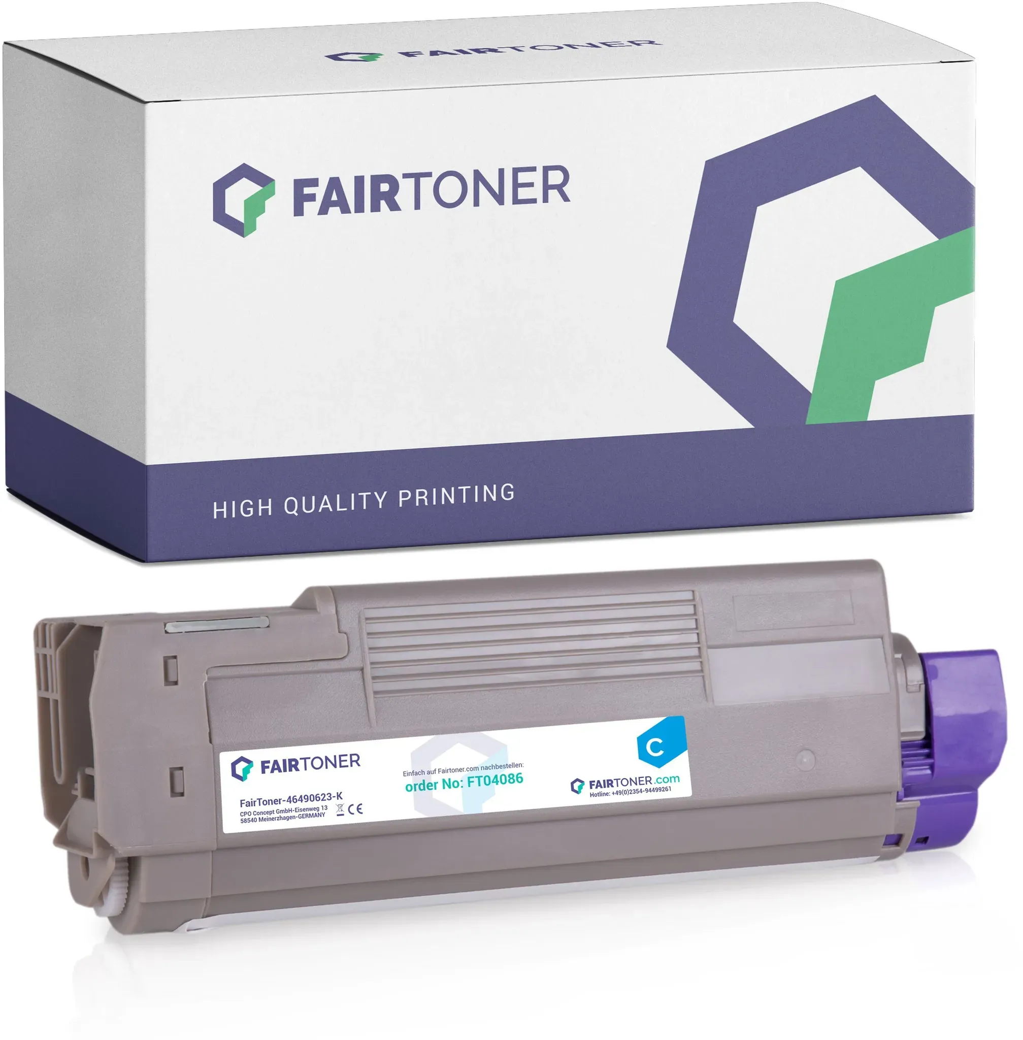 Kompatibel für OKI ES 5432 dn (46490623) Toner Cyan