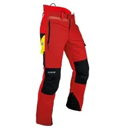 Pfanner® Forst-und Schnittschutzhose VENTILATION Klasse 1, rot 1 Stück, Größe: 3XL - kurz