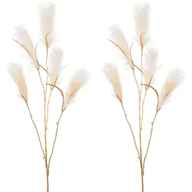 Creativ deco Winterliche Kunstpflanze 129 cm goldfarben/weiß