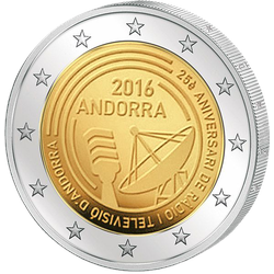 Andorra 2016 2-Euro '25 Jahre Rundfunk'