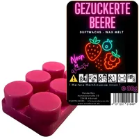WonderWax Duftwachs WonderWax® Neon Duftriegel 6 x Duftwachs Kreise (Gezuckerte Beeren), Duftrichtung: Gezuckerte Beeren