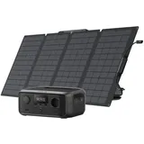 EcoFlow RIVER 3 Tragbare Powerstation mit 110W Solarpanel, 245Wh LFP Batterie, bis zu 600W Leistung, GaN Effizienz verdoppelt die Laufzeit,<20ms USV,
