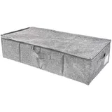 Intirilife Unterbettkommode 39 x 16 x 75,5 cm 1-tlg. Grau
