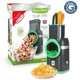 Genius Nicer Dicer Electro Gemüsereibe 25-tlg. Schwarz/Grün